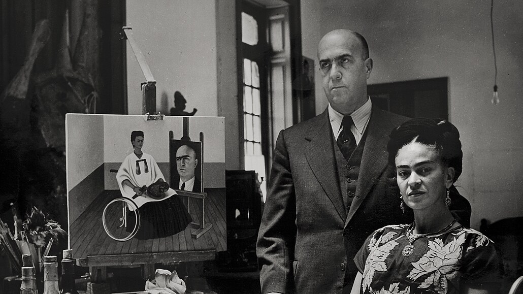 Frida Kahlo s lékaem Juanem Farillem, Gis&#232;le Freund, 1951