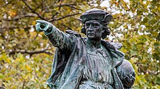 Socha Kryštofa Kolumba ve městě Providence, Rhode Island.
