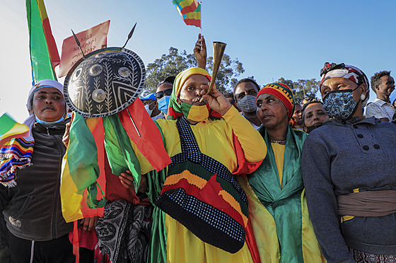 Demonstrace v Addis Abeb�