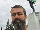 Thermopyly. Pomník spartského krále v bojovné póze p�ipomíná bitvu mezi �eky a...