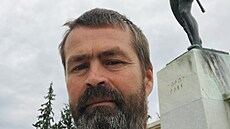 Thermopyly. Pomník spartského krále v bojovné póze p�ipomíná bitvu mezi �eky a...