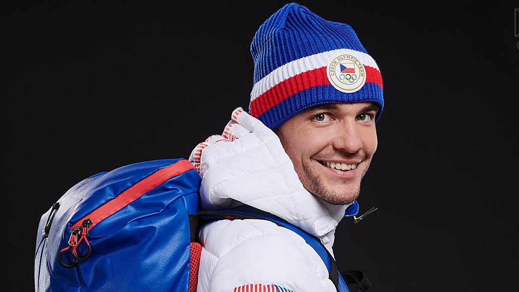 Biatlonista Michal Krčmář při představení kolekce oblečení pro zimní olympijské...