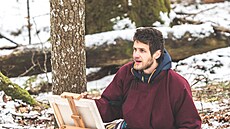 Adam Ka�par p�i malb� plenéru