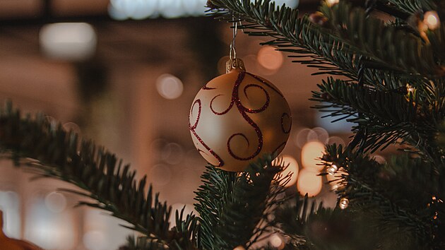 Vánoční stromeček s tradičními českými skleněnými ozdobami od Jany Strakové, C’park Bata Best, Nizozemsko