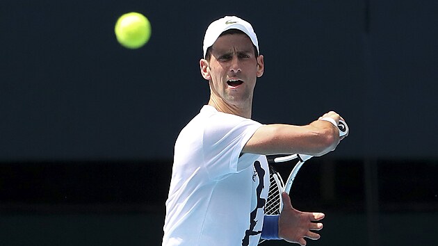 Novak Djokovi u v Austrálii trénuje.