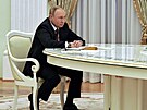 Ruský prezident Vladimir Putin pi jednání s maarský premiérem Viktorem...
