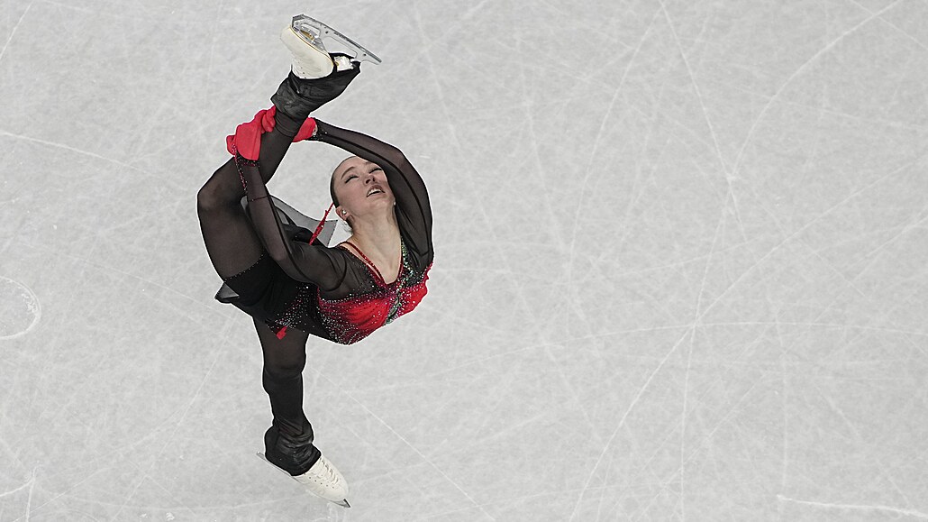 Kamila Valijevová na olympiád� v Pekingu 2022.
