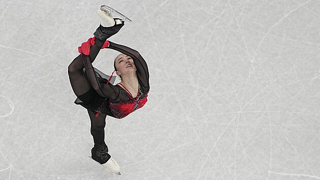 Kamila Valijevov na olympid v Pekingu 2022.