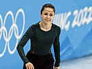 Kamila Valijevová na olympijských hrách v Pekingu 2022.