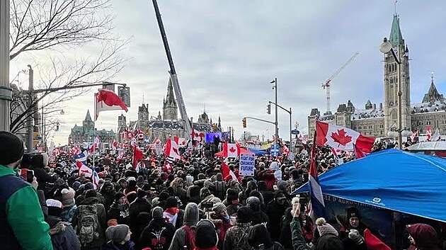 Protesty v kanadské Ottawě