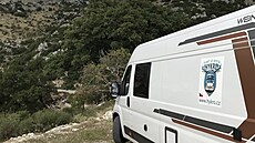 Na stee Lefkady, ná Weinsberg CaraBus cestou na náhorní ploinu tohoto...