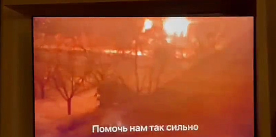 Záb�ry z války na ruské státní televizi poté, co kanály hacknula skupina...