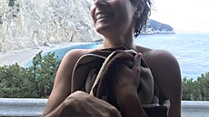 Lefkada, po ranní koupeli na plá�i Porto Katsiki