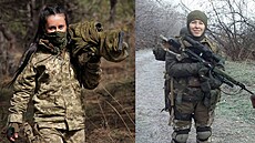 Záhadná ukrajinská sniperka pezdívaná Charcoal (vlevo) a bývalá novináka...