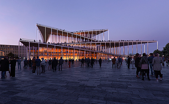 Vít�zný architektonický návrh budovy nové filharmonie v Praze