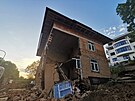 V pra�ském Braníku se z�ítila �ást domu