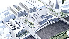 Vít�zný architektonický návrh budovy nové filharmonie v Praze