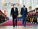 Jihokorejský prezident Jun Sok-jol a jeho americký protjek Joe Biden v Soulu.