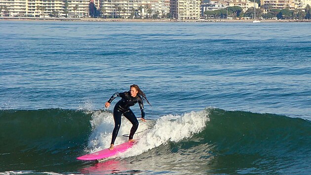 Gimmy vyučoval surf několik let, foto z Tenerife, 2021