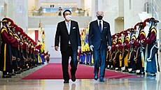 Jihokorejský prezident Jun Sok-jol a jeho americký protějšek Joe Biden v Soulu. | na serveru Lidovky.cz | aktuální zprávy