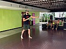 Jií Procházka trénuje ped UFC 275 u v djiti turnaje, Singapuru.