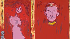 Andy Warhol: Madonna and Self-Portrait with Skeletons Arm (After Munch), 1984