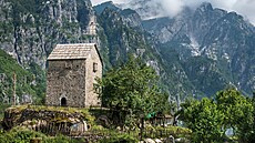 Vesnice Theth v Albánských Alpách