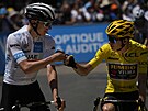 Tour de France 2022, 18. etapa: Pogaar a Vingegaard na startu etapy.