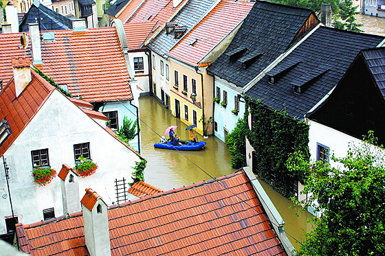 Povodn� 2002, �eský Krumlov