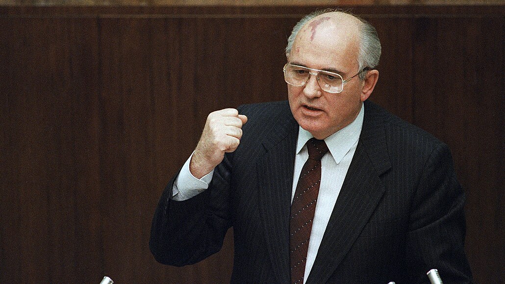 Michail Gorbaov na snímku z ledna 1991