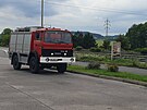 Expedi�ní Magirus je�t� jako hasi�ský speciál po p�íjezdu do �eské republiky.