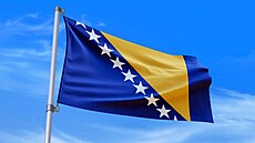 Vlajka Bosny a Hercegoviny.