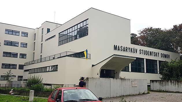 Funkcionalistick Fuchs. Rozlehl arel Masarykova studentskho domova v Cihlsk ulici pochz z let 19291930.