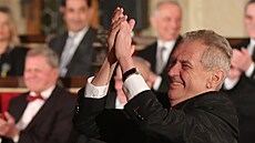 Prezident Miloš Zeman při předávání státních vyznamenání v březnu 2022.