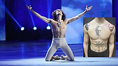 Prvního Putina si Sergej Polunin nechal vytetovat v roce 2018, letos v lét...