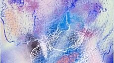 Address the Elephant in the Room V., olej a gliter na plátn�, 107 x 132 cm, 2022