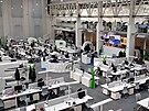 Interiér tylodní haly nakladatelství Economia v Karlín