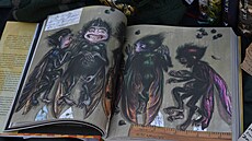 Ilustrace z pátého dílu Harryho Pottera od Jima Kaye a Neila Packera.