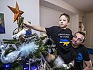 Ukrajinská rodina Pidlyaských oslaví Vánoce v lednu naposledy, chce je slavit...