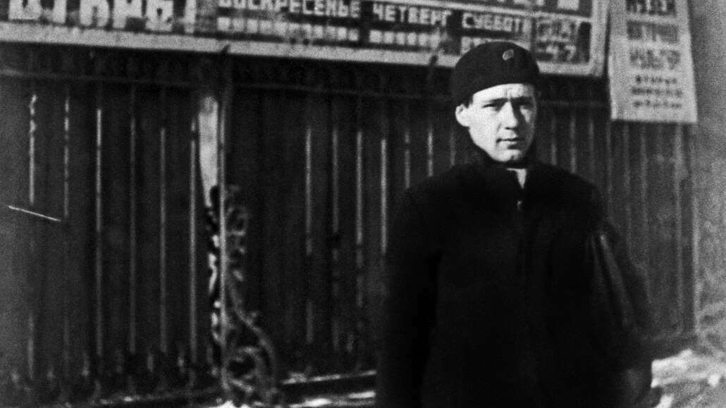 Karel Teige v lednu 1925 jako len eskoslovenské kulturní delegace v Moskv