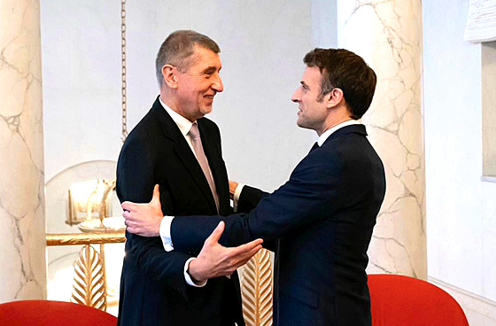 Andrej Babi s Emmanuelem Macronem
