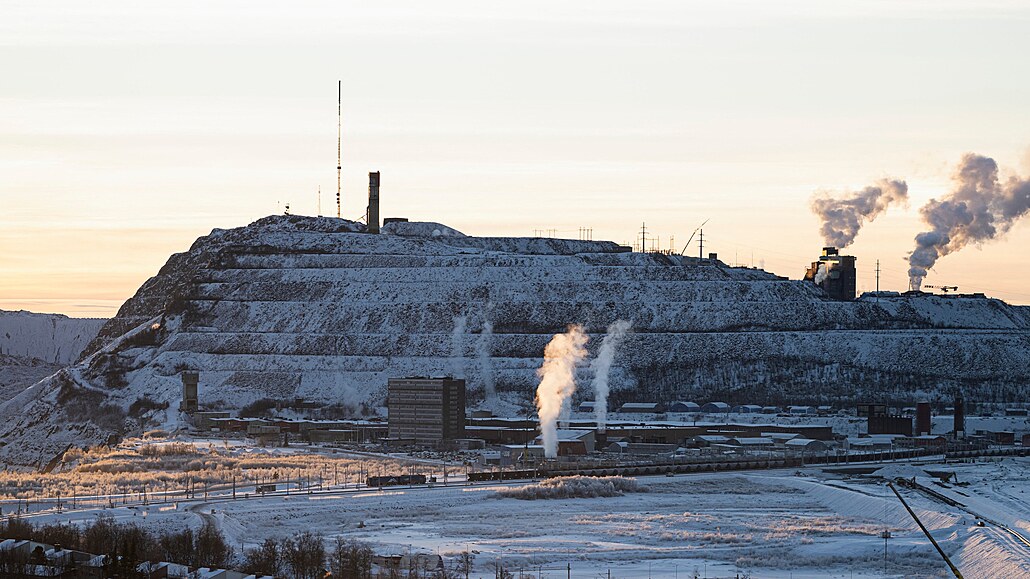 Naleziště vzácných kovů u polárního švédského města Kiruna.