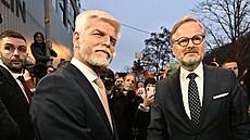 Prezident Petr Pavel a premiér Petr Fiala.