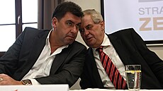 Bývalý jednatel Lukoilu Martin Nejedlý s prezidentem Miloem Zemanem.