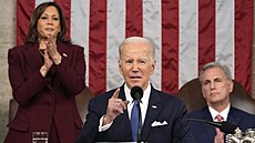 Americký prezident Joe Biden bhem projevu o stavu Unie