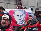 V moskevských Lunikách oslavili Rusové 22. února 2023 rok války na Ukrajin