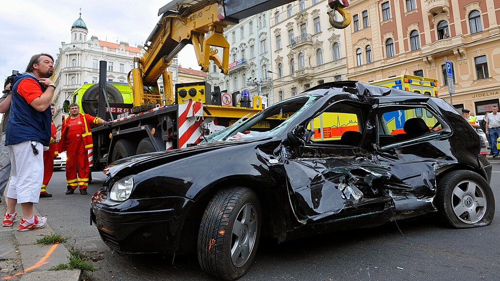 Nehoda na pražském náměstí I. P. Pavlova