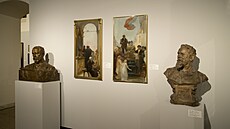 Obrazy Eduarda Veitha a sochy Viktora Tilgnera v plzeňské expozici