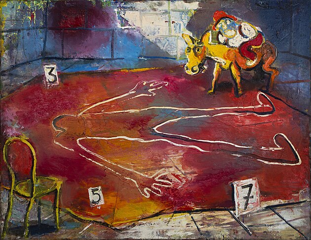 Zavra�d�n� Don Quijote, 2016, olej na pl�tn�