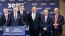 Předsednictvo ODS – zleva Zdeněk Zajíček, Petr Fiala, Martin Kupka, Alexandr...